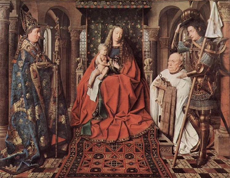 Jan Van Eyck Madonna des Kanonikus Georg van der Paele, mit Hl. Domizian, dem Hl. Georg und dem Stifter Paele oil painting picture